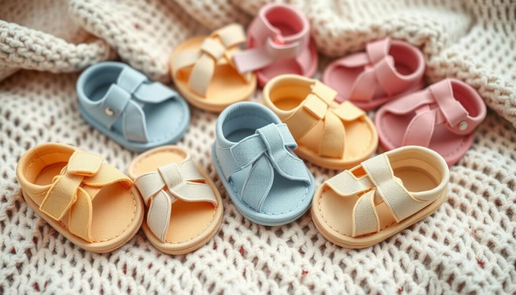 Baby sandal color schemes