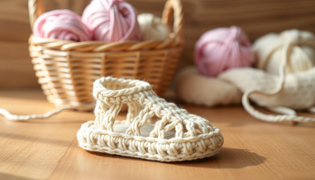 Baby sandal crochet pattern