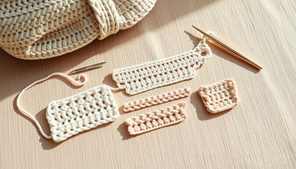 Basic crochet stitches for tote bag