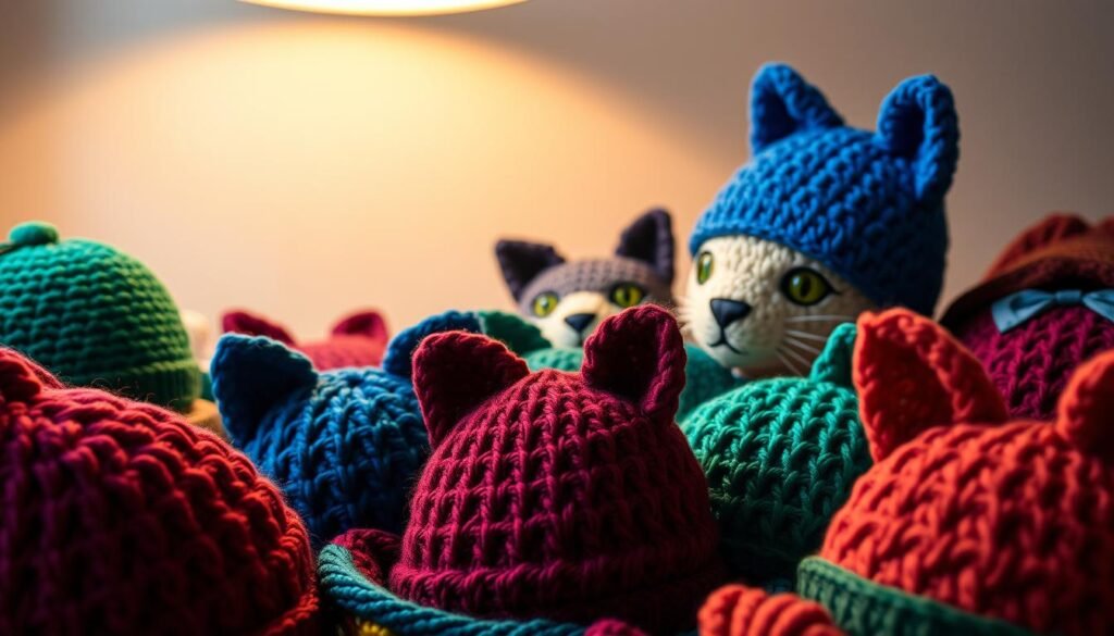 Color combinations crochet for cat hats