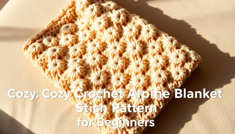 Crochet Alpine Stitch Blanket Pattern