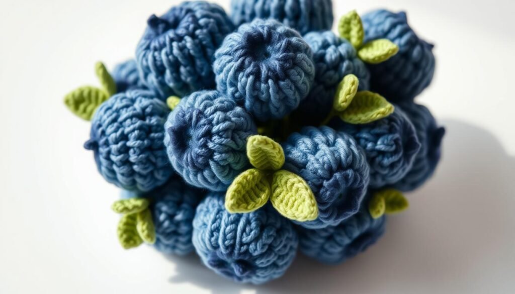 Crochet Blueberry Amigurumi Embellishments