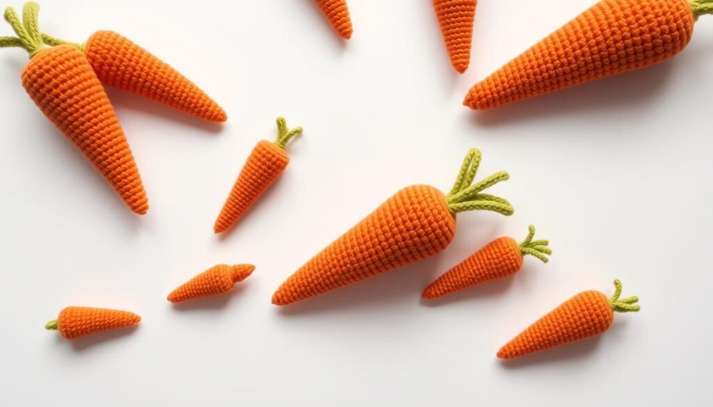 Crochet Carrot Size Variations