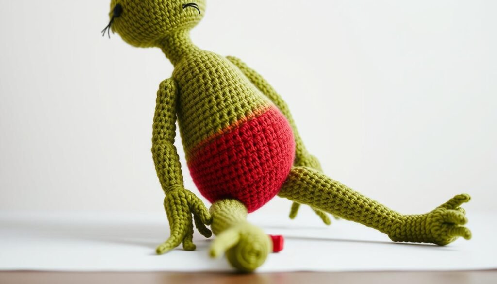 Crochet Grinch body shaping