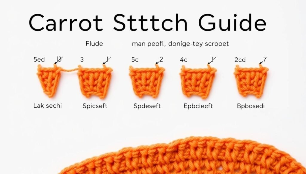 Crochet Stitch Guide for Carrot Pattern