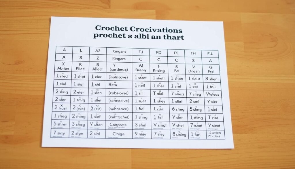 Crochet abbreviations chart