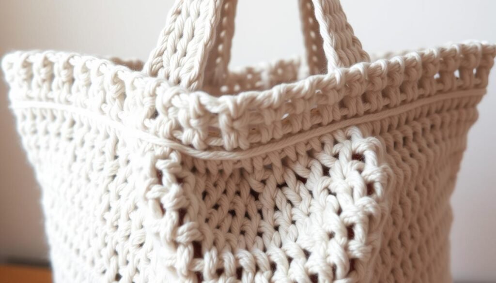 Crochet bag finishing techniques