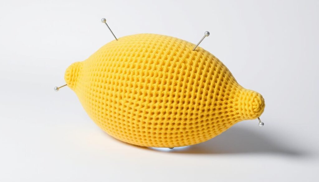 Crochet blocking lemon