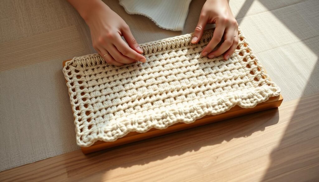 Crochet blocking technique