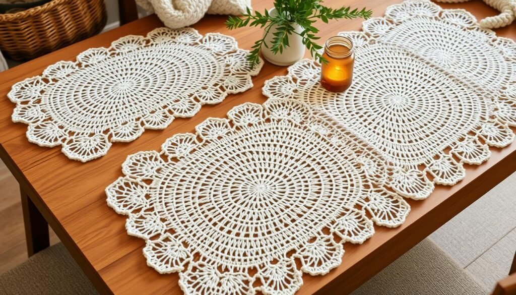 Crochet borders for placemats