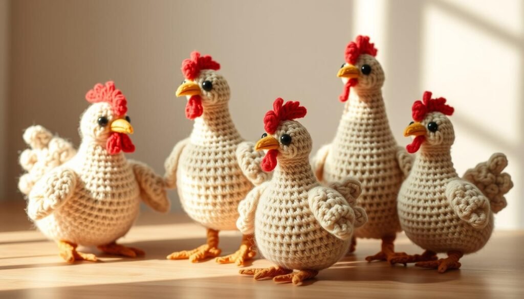 Crochet chicken size variations