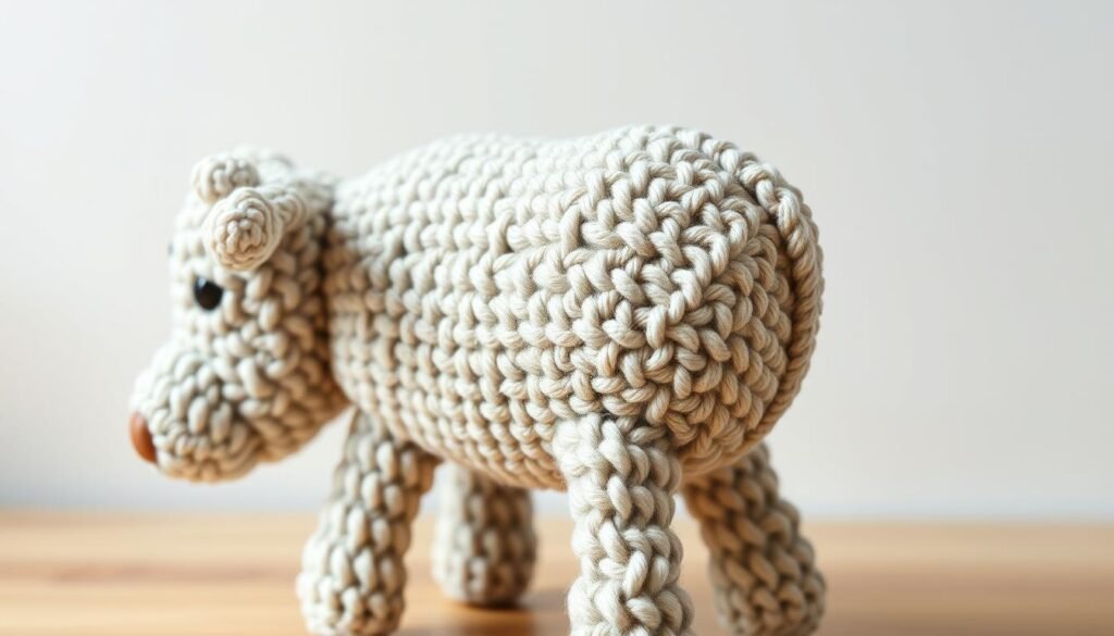 Crochet cow body shaping