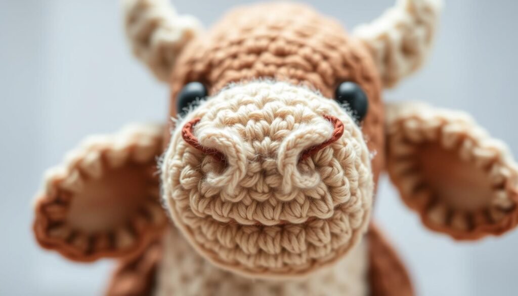 Crochet cow snout