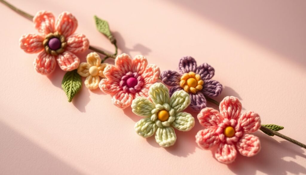 Crochet flower jewelry