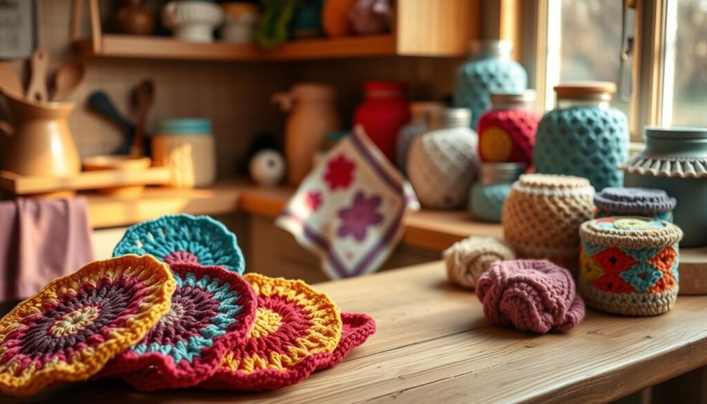 Crochet kitchen accessories