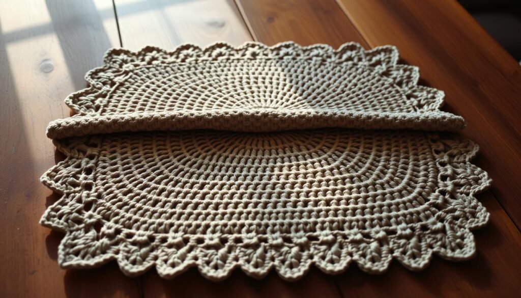 Crochet placemat dimensions