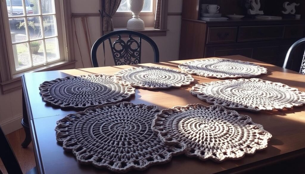 Crochet placemat sets