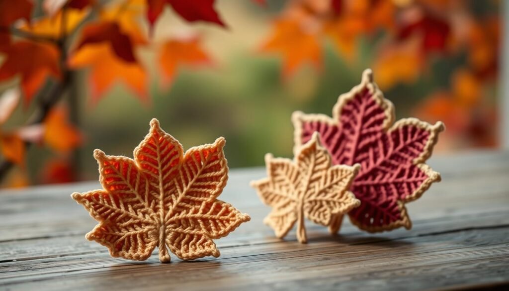 Crochet size adjustments for maple leaves