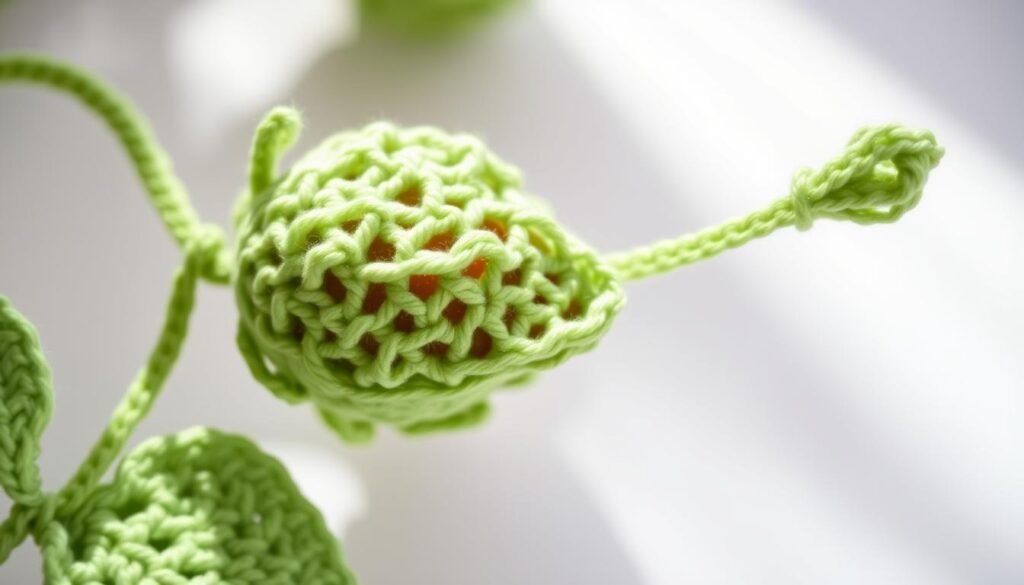 Crochet stem pattern for strawberry