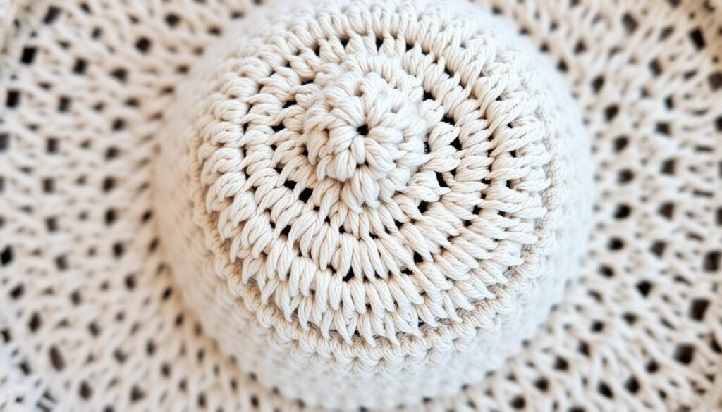 Crochet sunhat construction