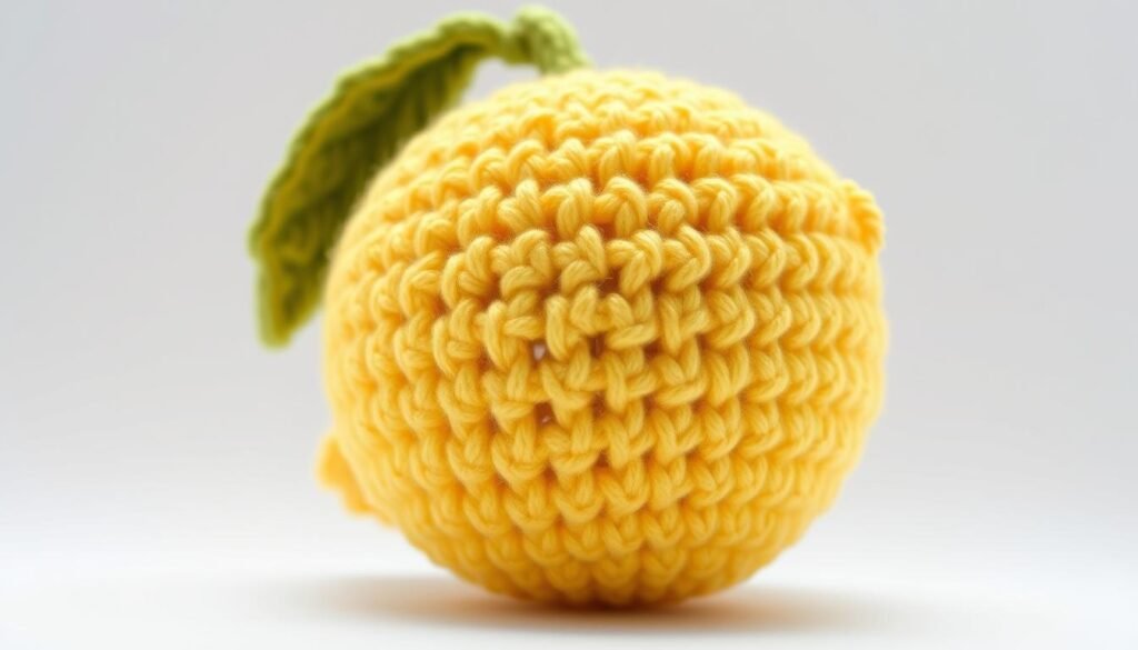 Crochet techniques for amigurumi lemon