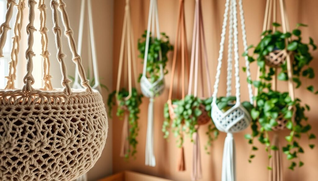 Crochet tension tips for plant hangers