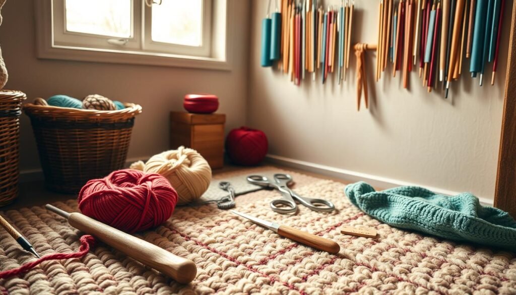 Crochet tools for rug making