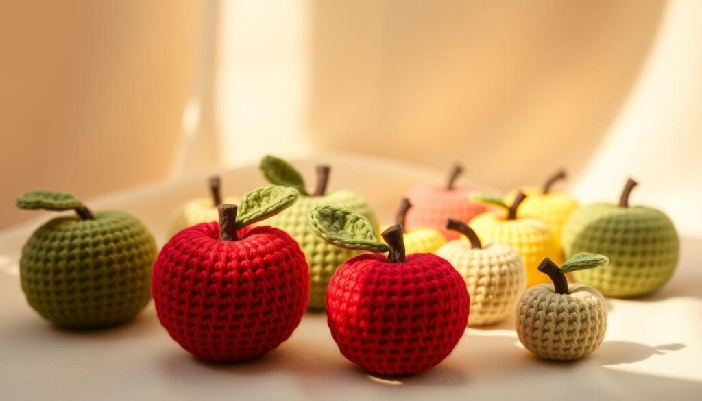 Custom amigurumi apple size modifications