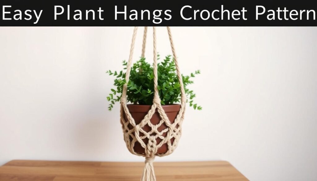 Easy crochet plant hanger pattern