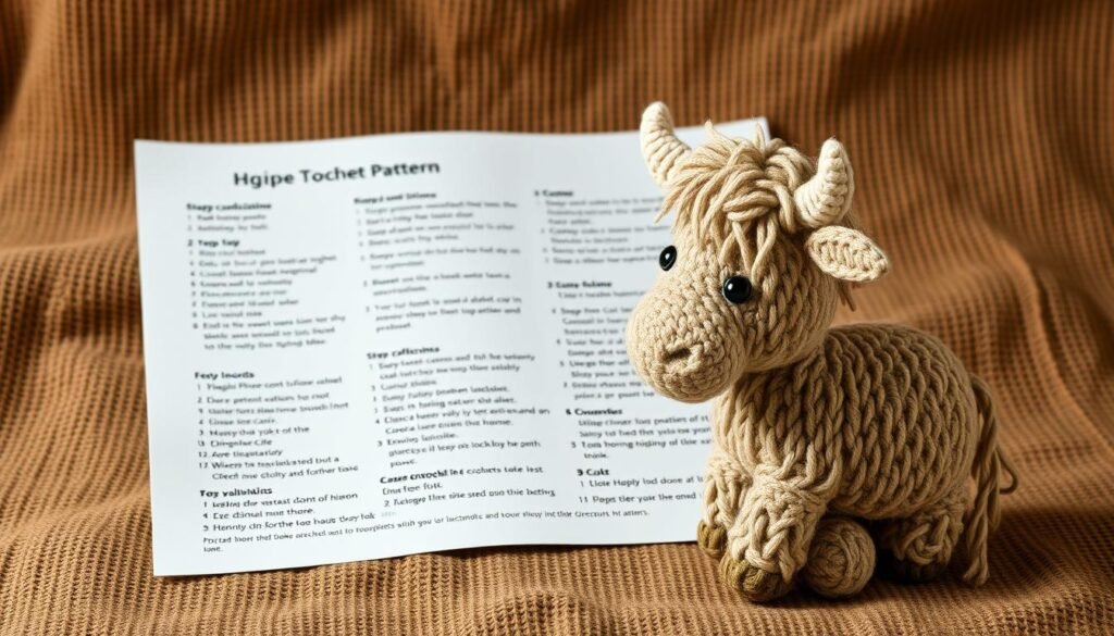 Highland cow crochet pattern instructions