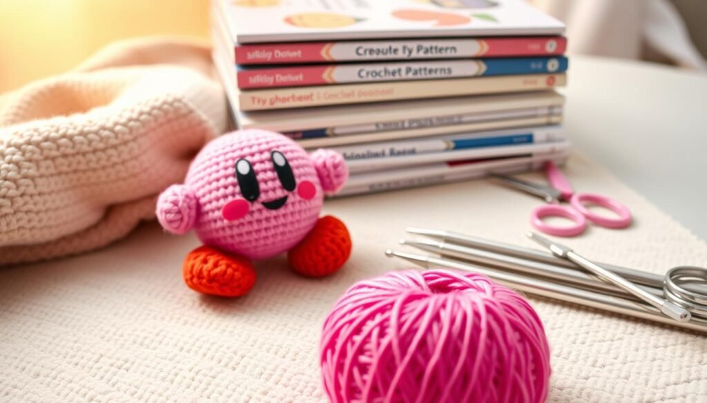 Kirby crochet supplies