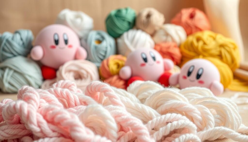 Kirby crochet yarn selection