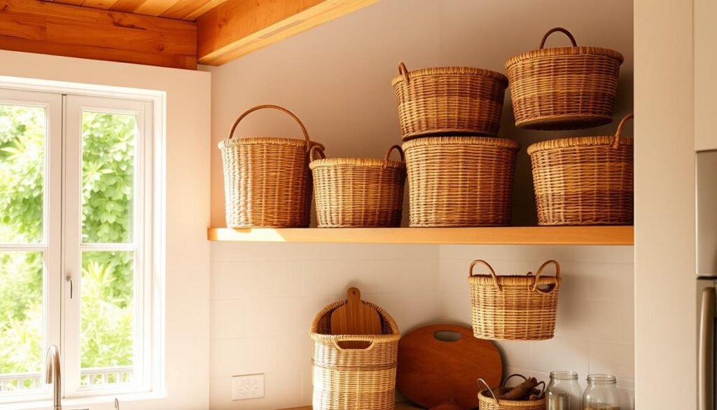 Kitchen storage baskets