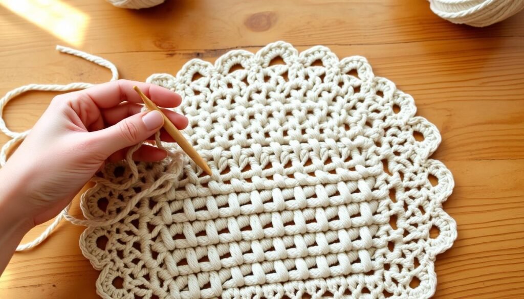 Placemat crochet steps