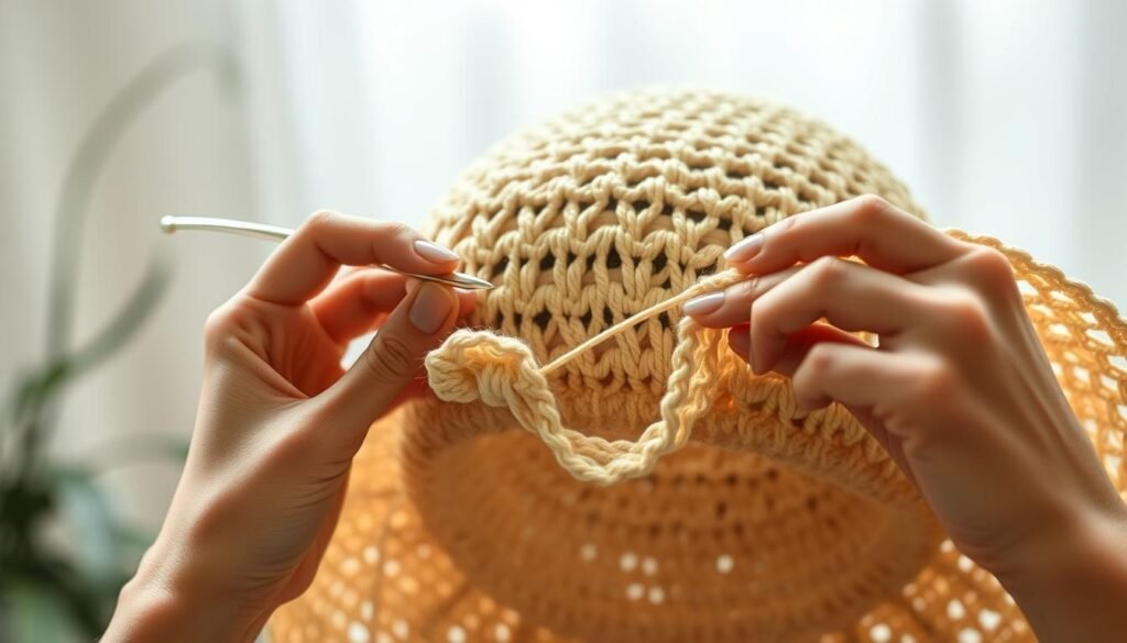 Professional crochet techniques for sunhats