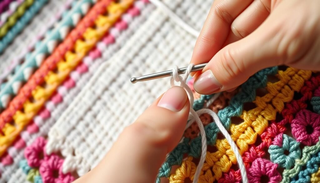 Weaving in ends crochet technique