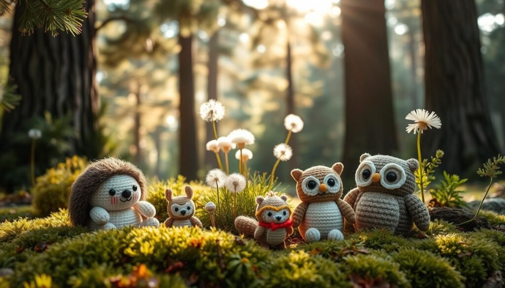 Woodland amigurumi creatures