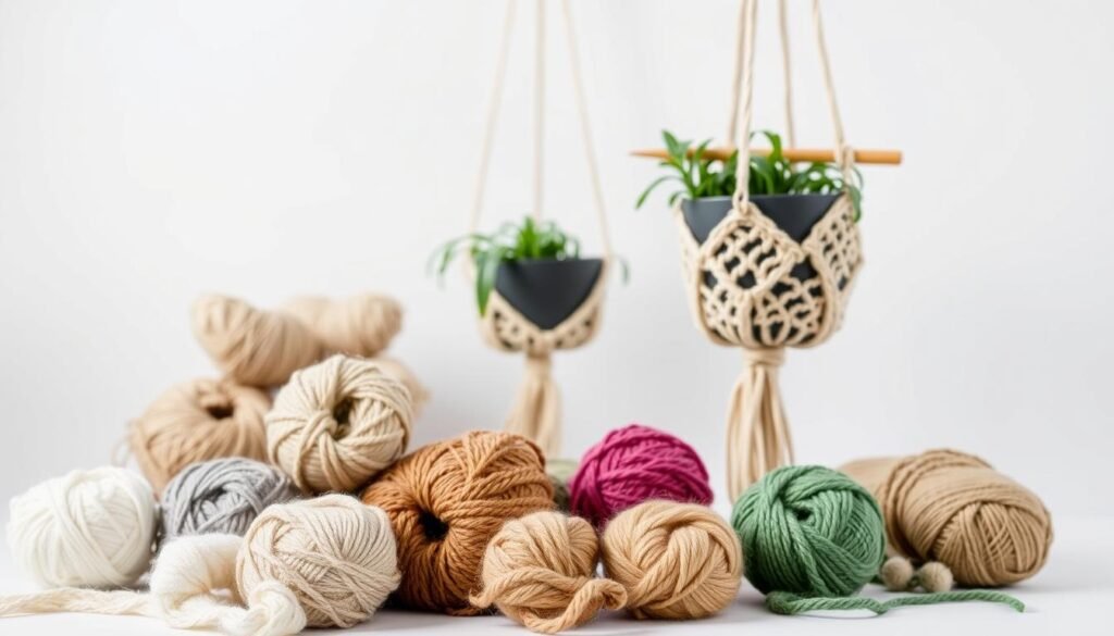 best yarn for crochet plant hangers