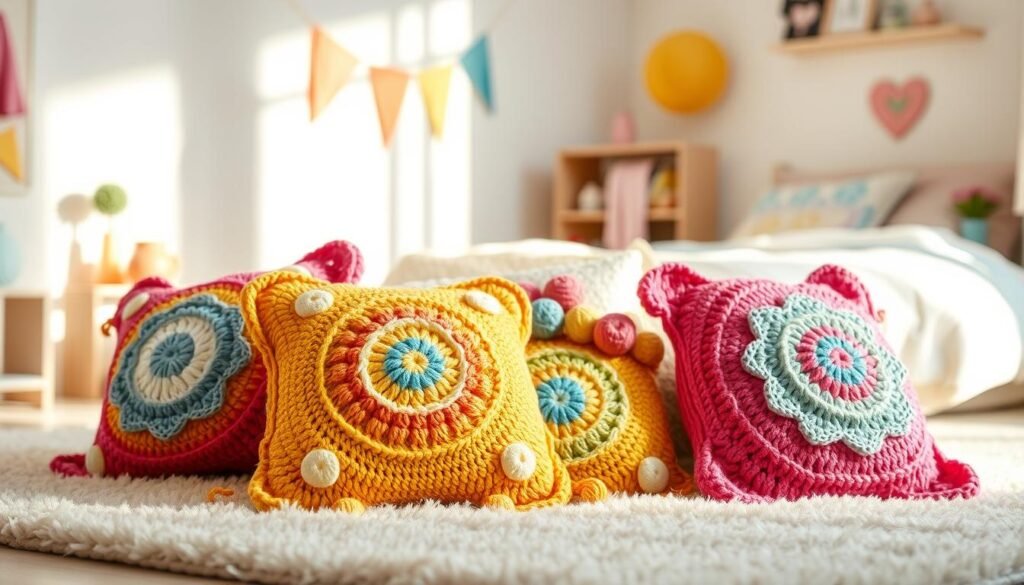 children's crochet pillows