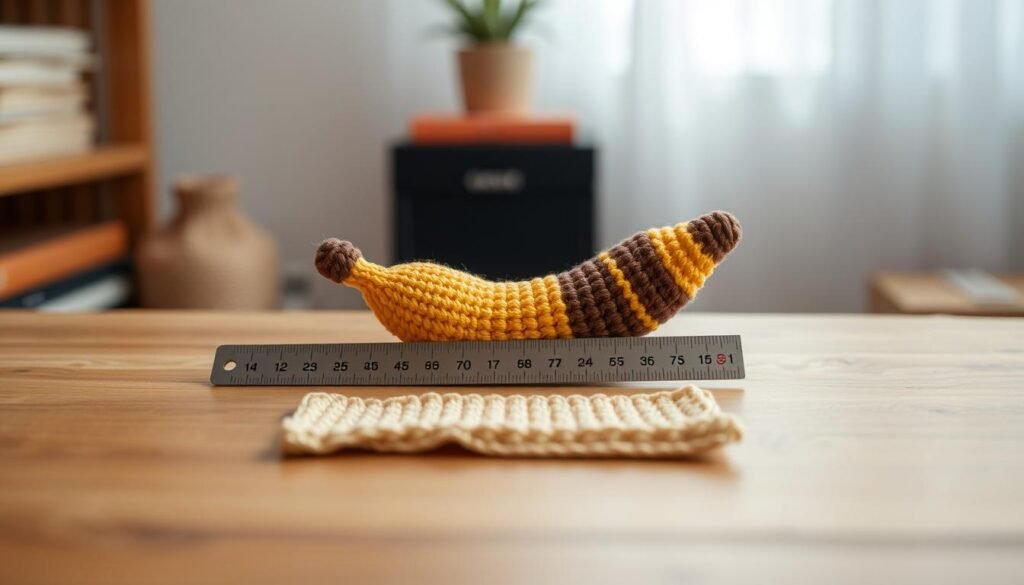 crochet banana size and amigurumi gauge