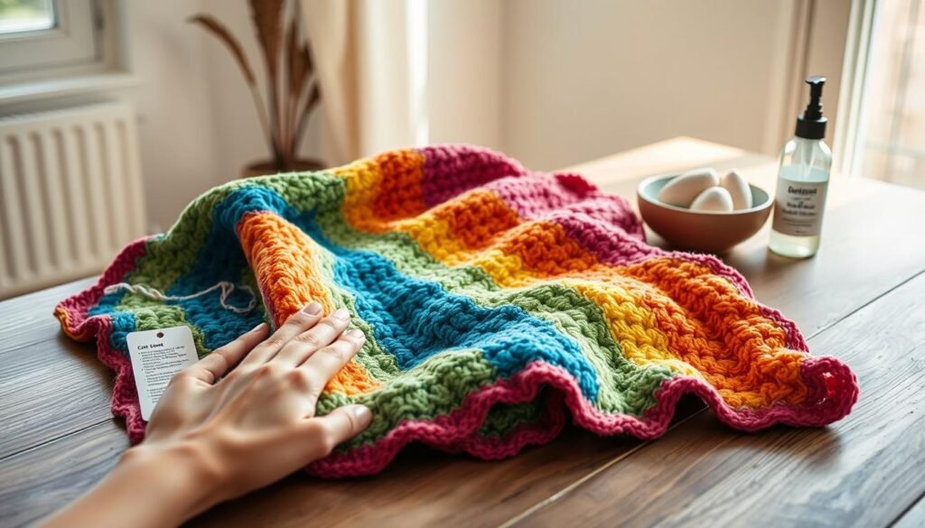 crochet blanket care