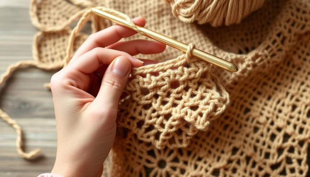 crochet shaping techniques for picot bandana