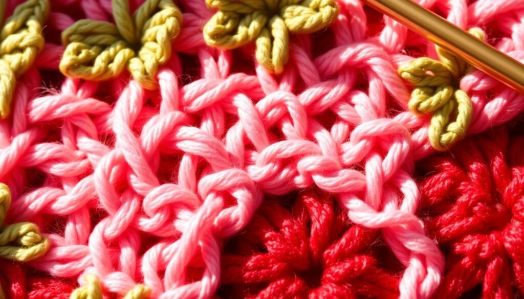 crochet stitches for strawberry pattern