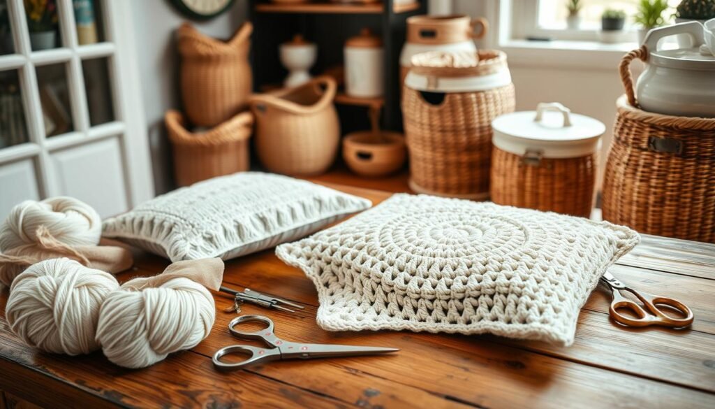 crochet supplies for pillow making