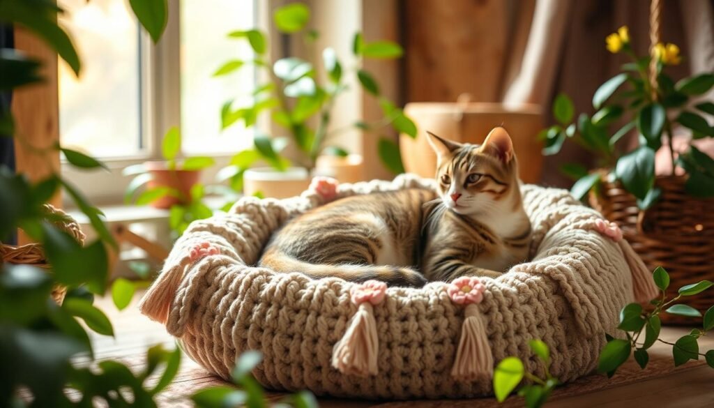 customize crochet cat bed