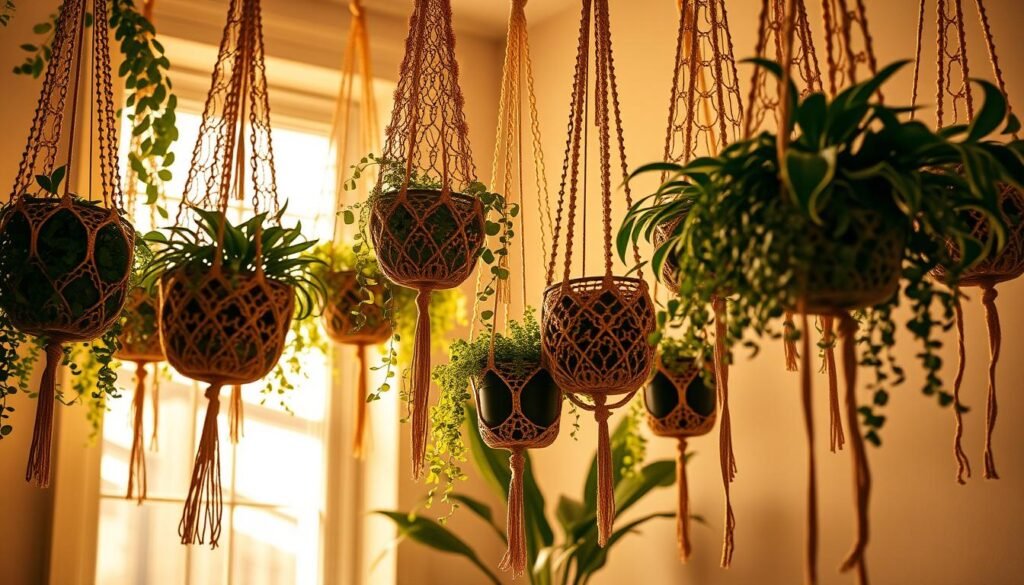 decorative crochet plant hangers