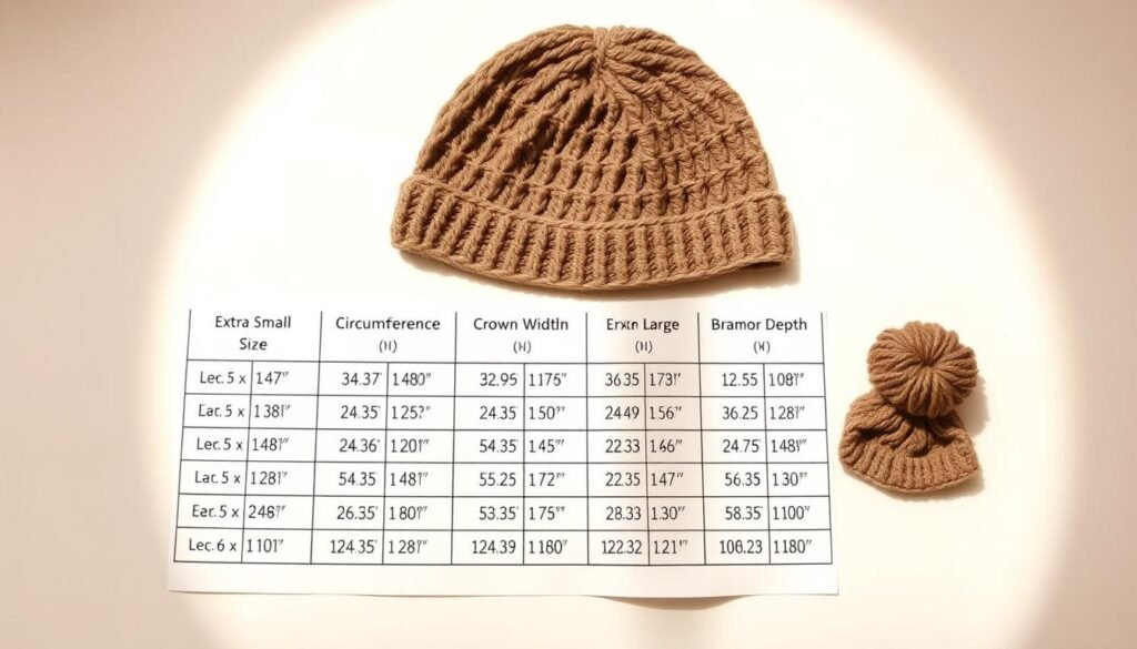 messy bun hat sizes chart