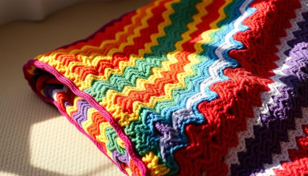 rainbow blanket pattern