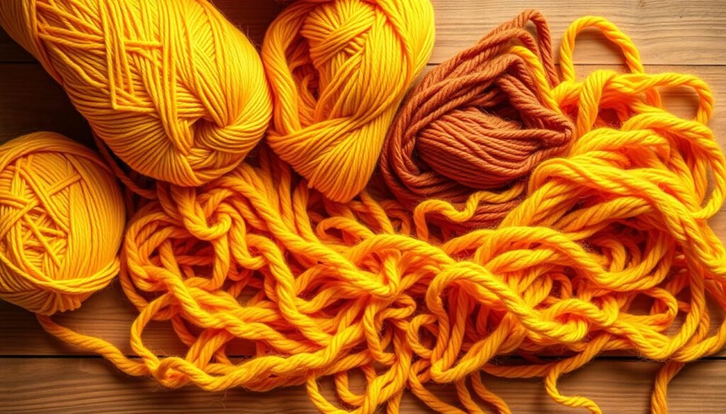 yarn selection for crochet sunflower