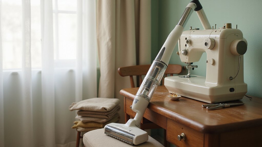 vacuum cleaning sewing dust